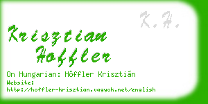 krisztian hoffler business card