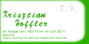 krisztian hoffler business card